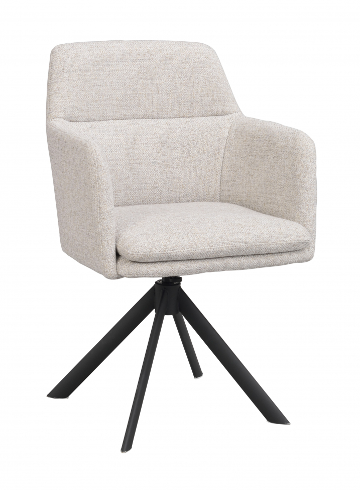 Armstoel 'Gladstone' - Lichtbeige/zwart