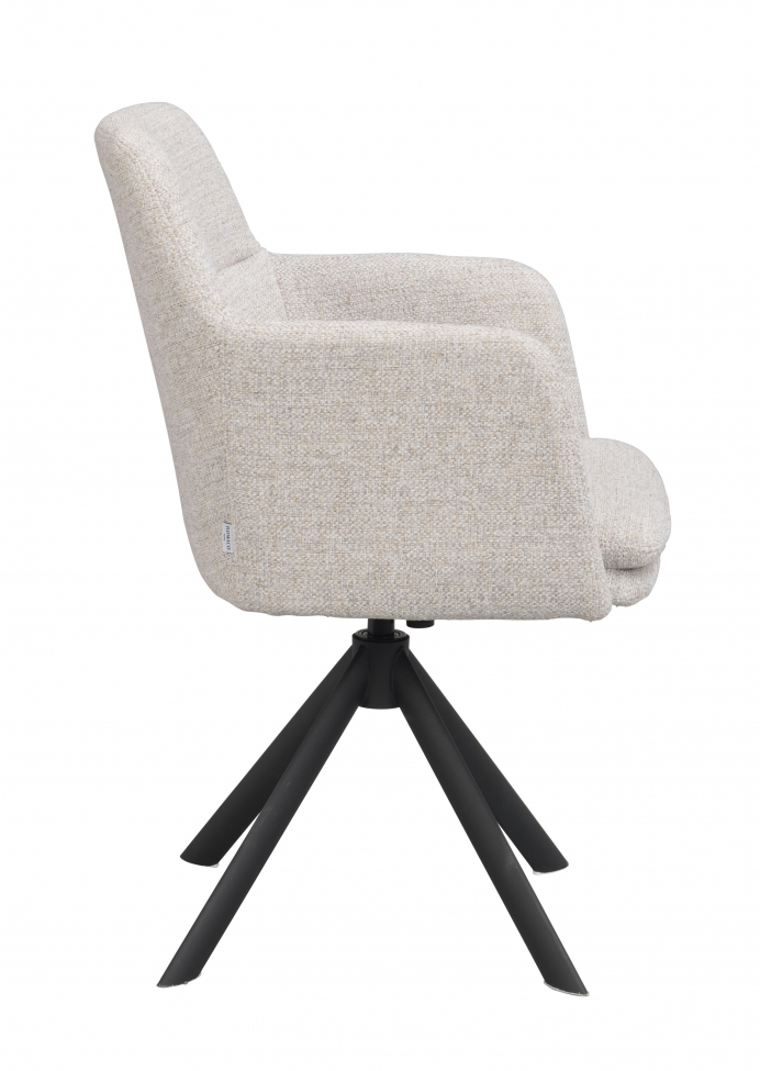 Armstoel 'Gladstone' - Lichtbeige/zwart