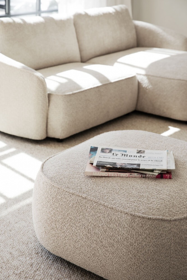 Voetenbank 'Norris' - Beige