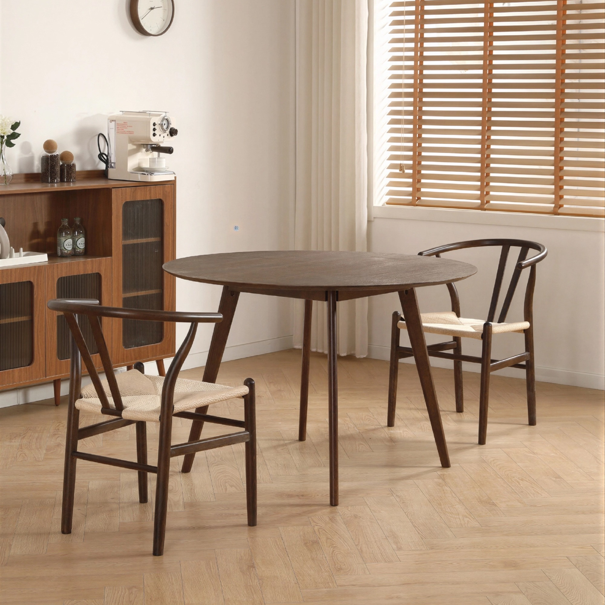Eettafel 'Luma' Rond 115 cm - Walnoot