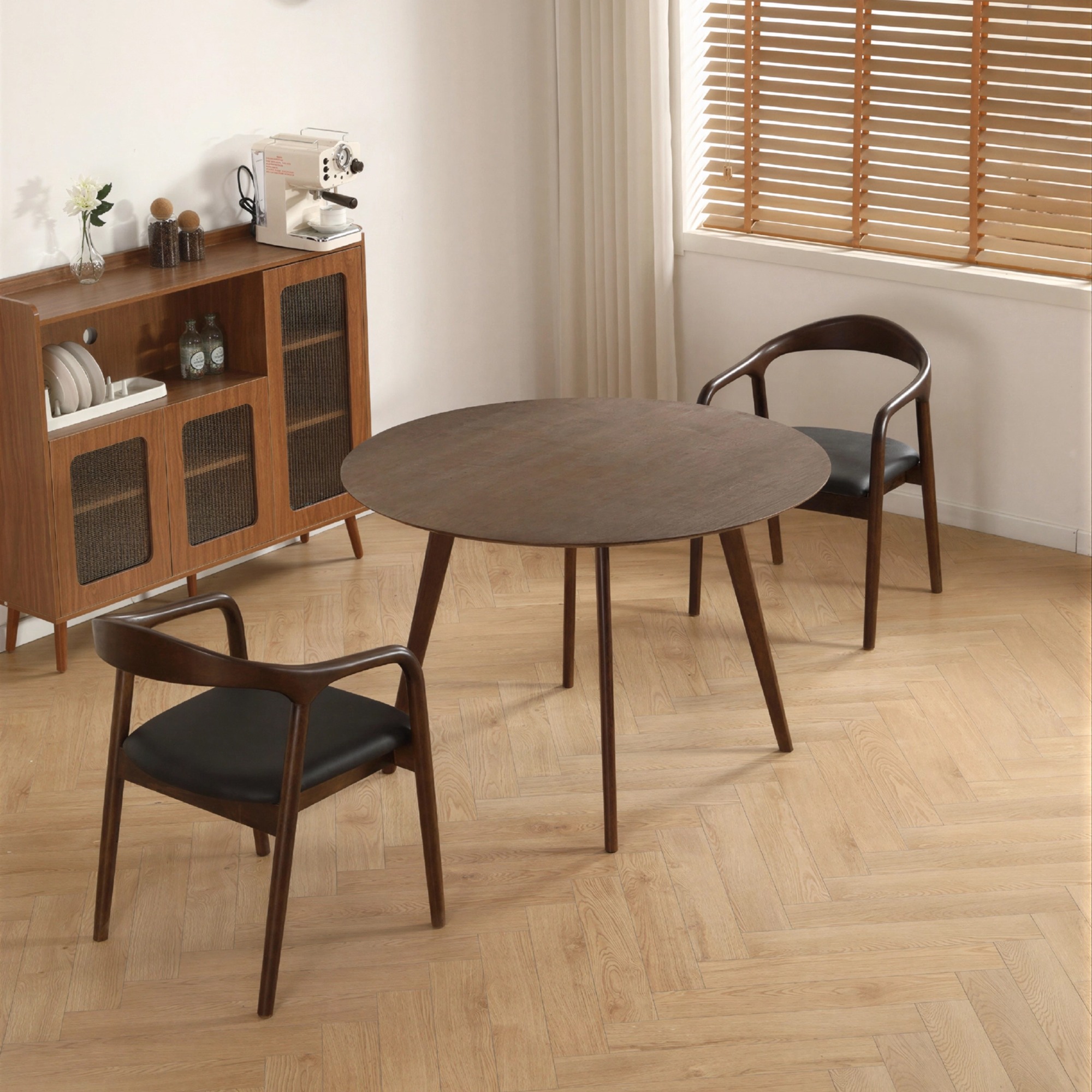 Eettafel 'Luma' Rond 115 cm - Walnoot
