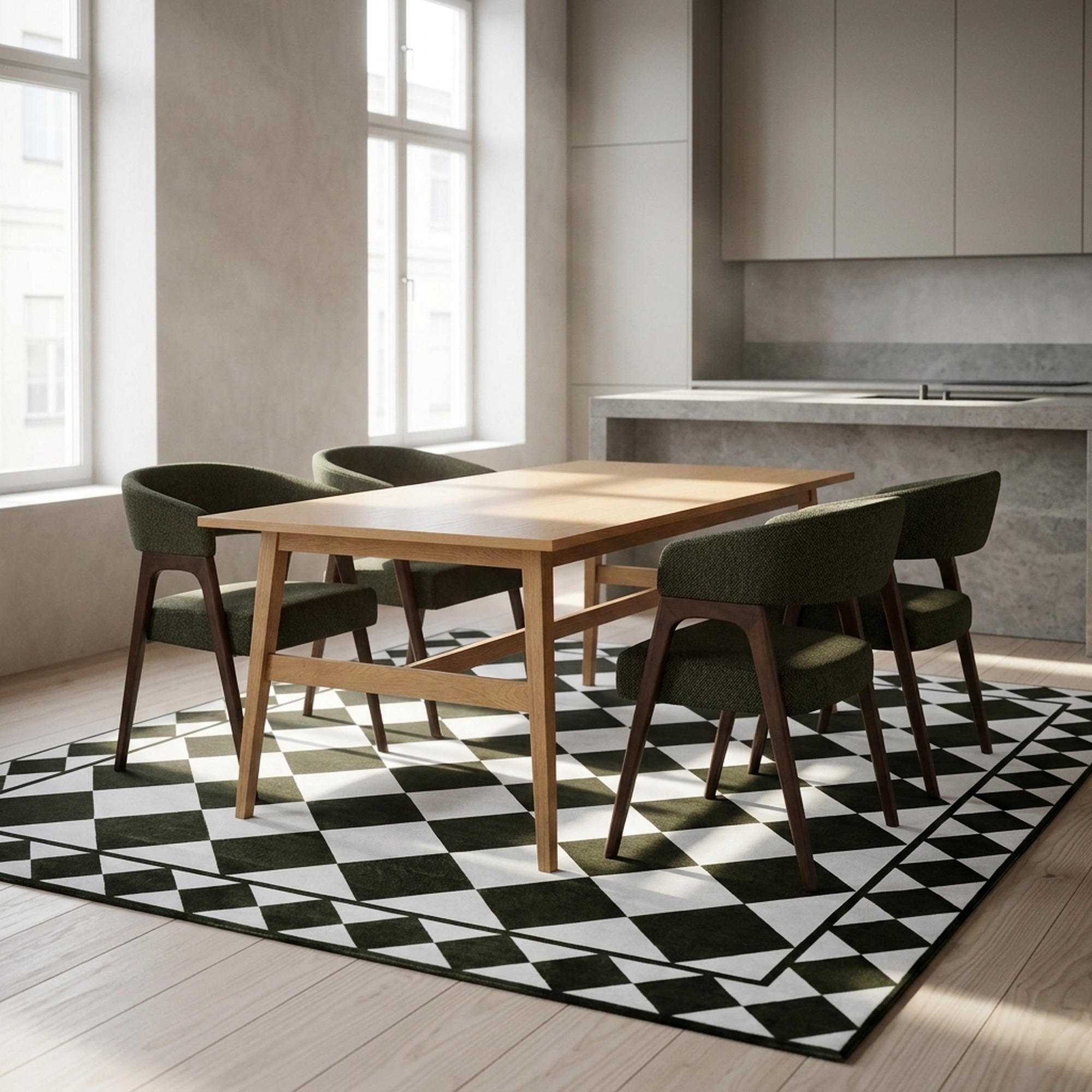 Eettafel 'Alfors' 210x100cm - Naturel