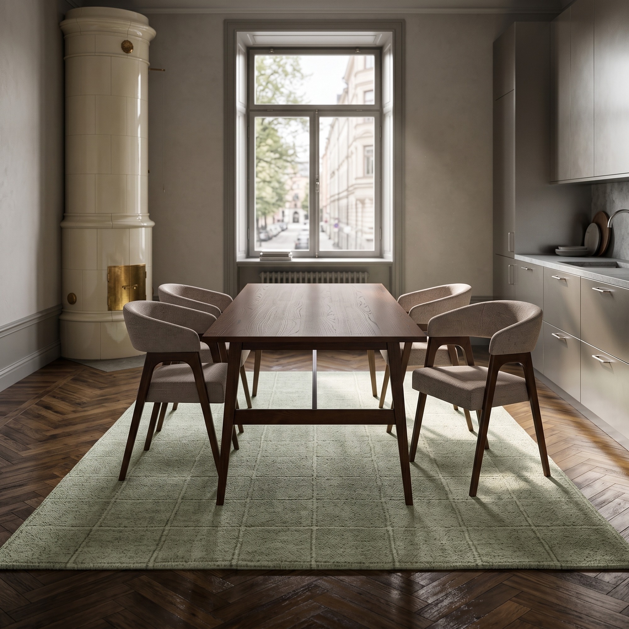 Eettafel 'Alfors' 210x100cm - Walnoot