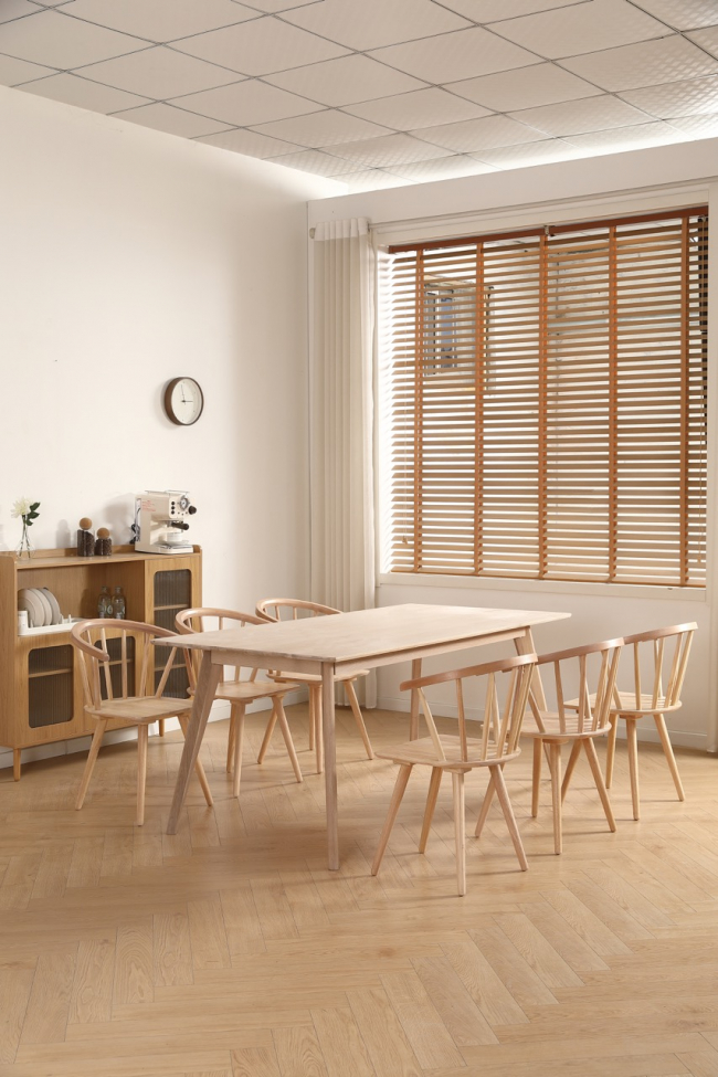 Eettafel 'Line' 180 cm - Wit gepigmenteerd