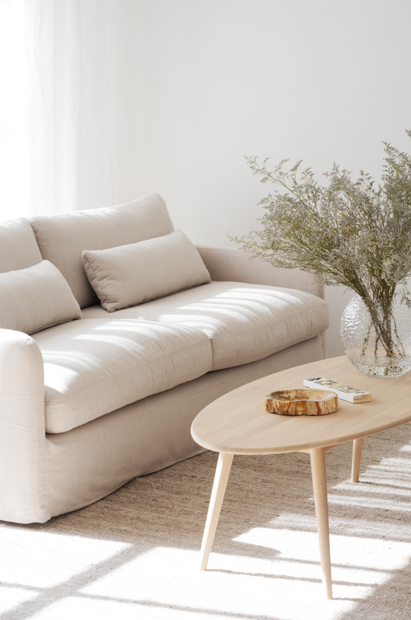Salontafel 'Tompkins' 150x60cm - Witgepigmenteerd eiken