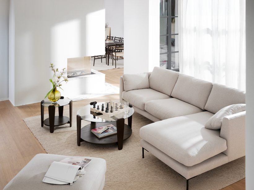 Voetenbank 'Corwin' - Lichtbeige