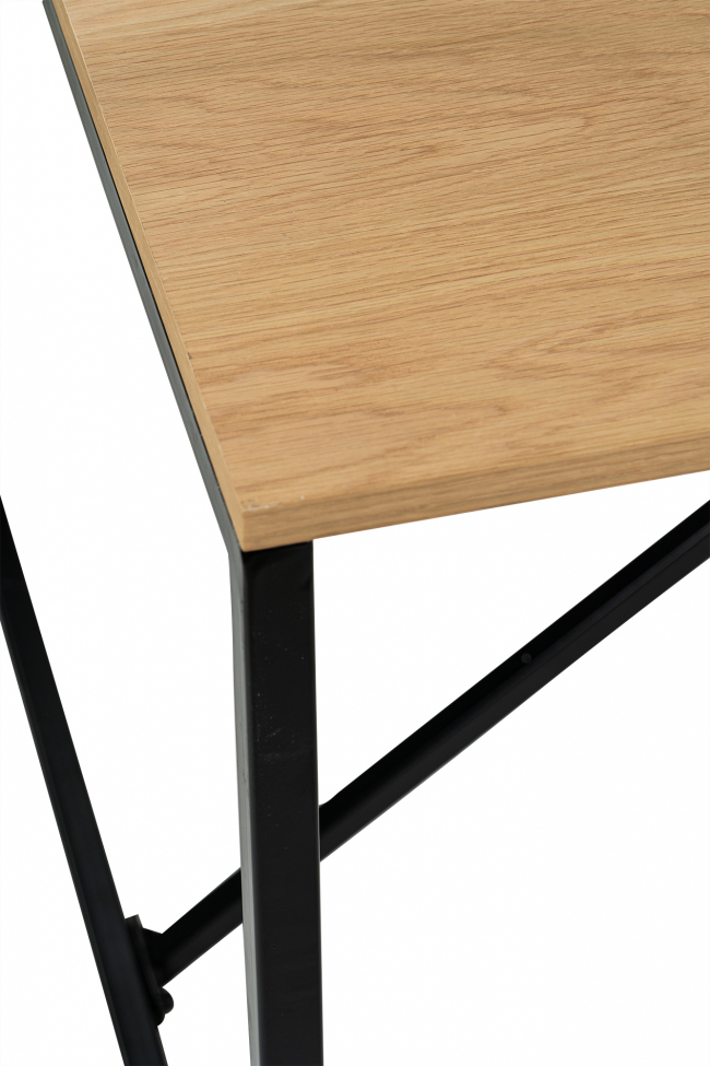 Eettafel 'Vega' 180x90cm - Natuurlijk/Zwart