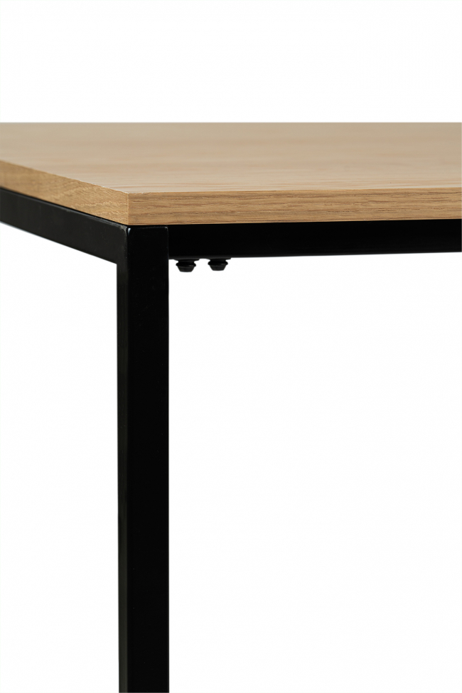 Eettafel 'Vega' 180x90cm - Natuurlijk/Zwart