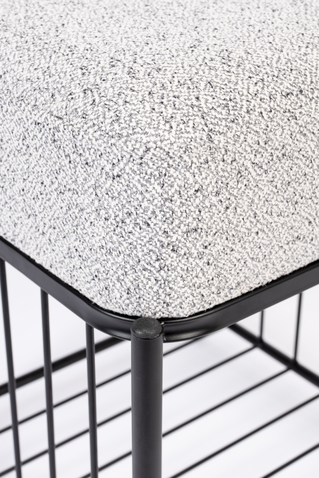 Hocker 'Milou' Vierkant - Grijs