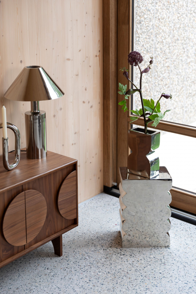 Hocker 'Curves' - Zilver