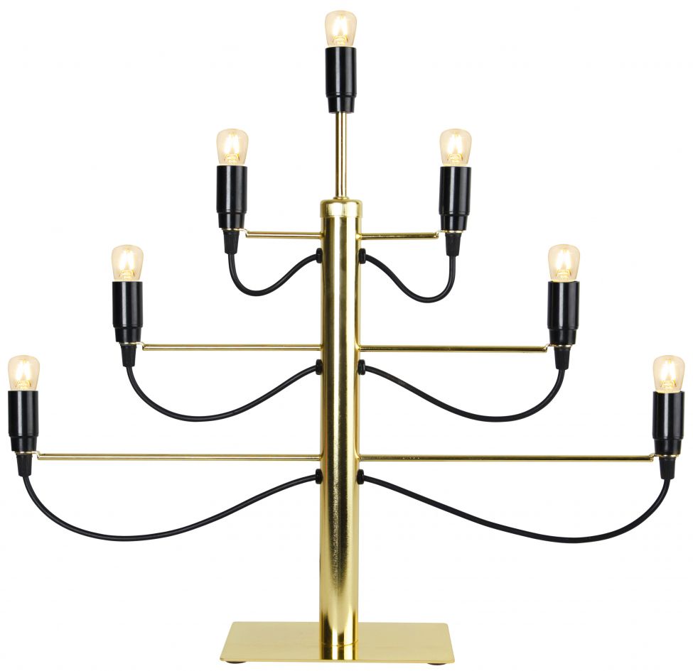Adventskandelaar 'Milano' - Zwart/Goud