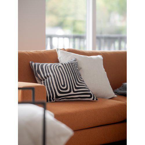 Kussenhoes 'Molly' 45x45 - Grijs/Zwart