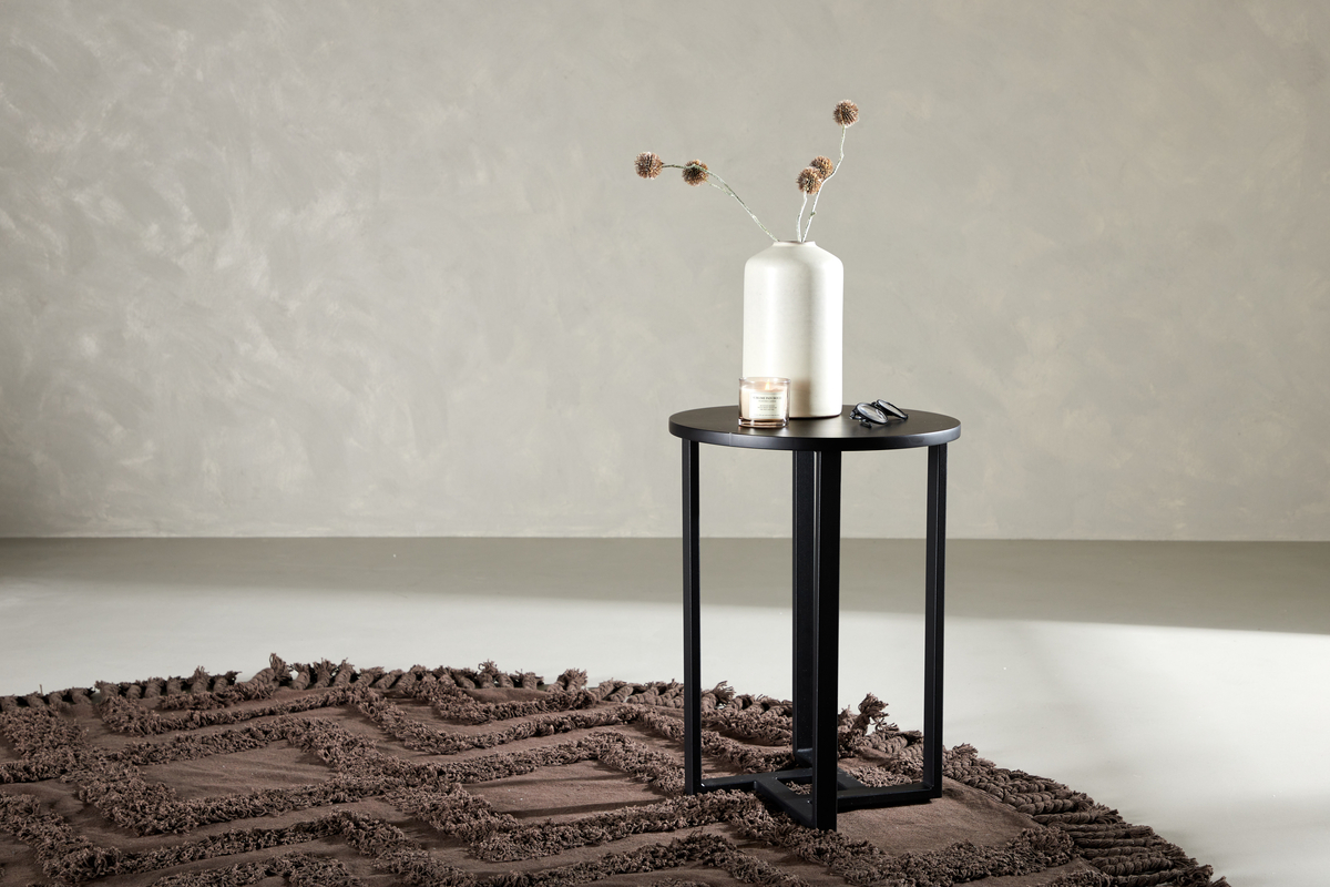Salontafel 'Livia' Rond 40cm - Zwart