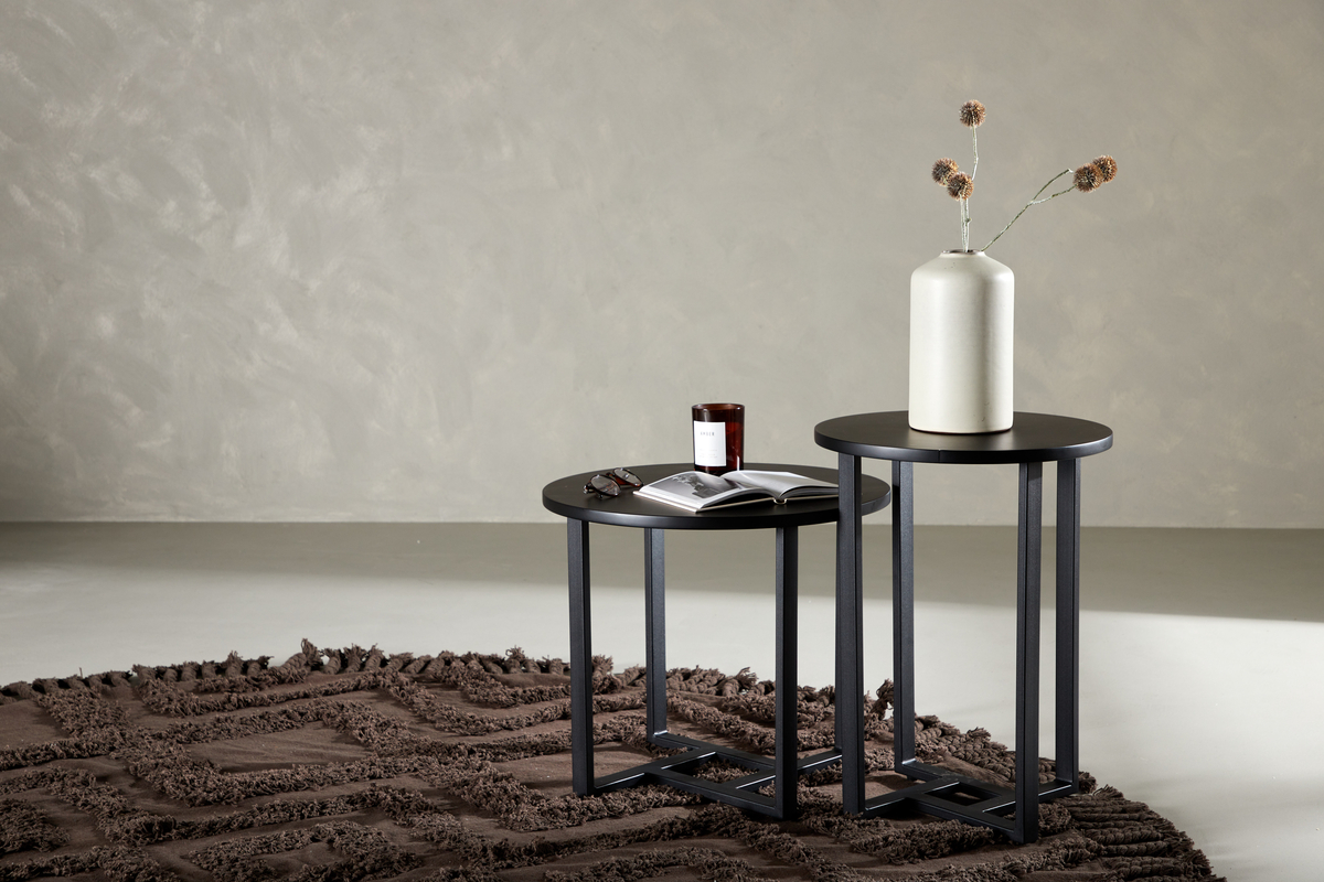 Salontafel 'Livia' Rond 50cm - Zwart
