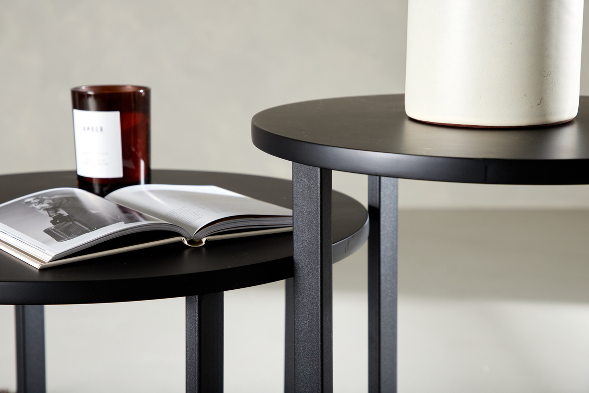 Salontafel 'Livia' Rond 50cm - Zwart
