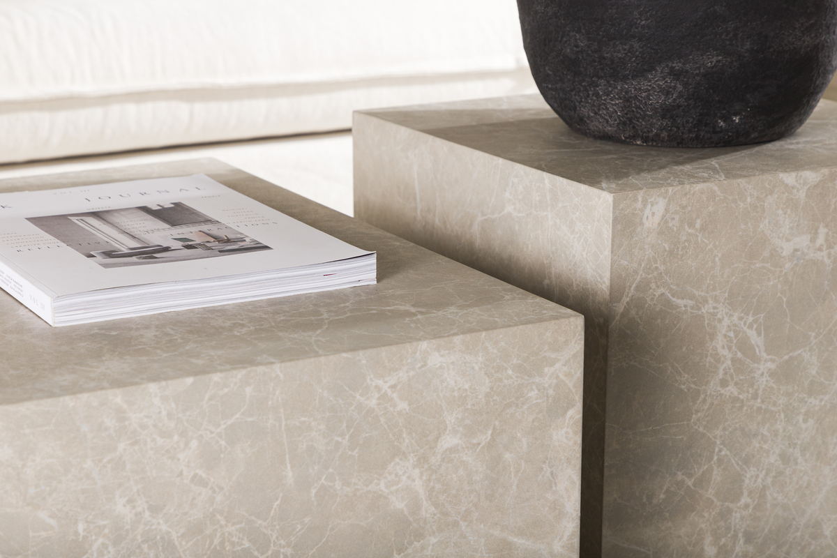 Salontafel 'Ydre' 40x40 - Beige