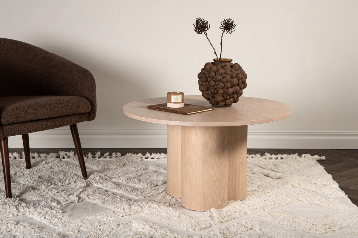 Salontafel 'Orsa' Rond 80cm - Natuurlijk