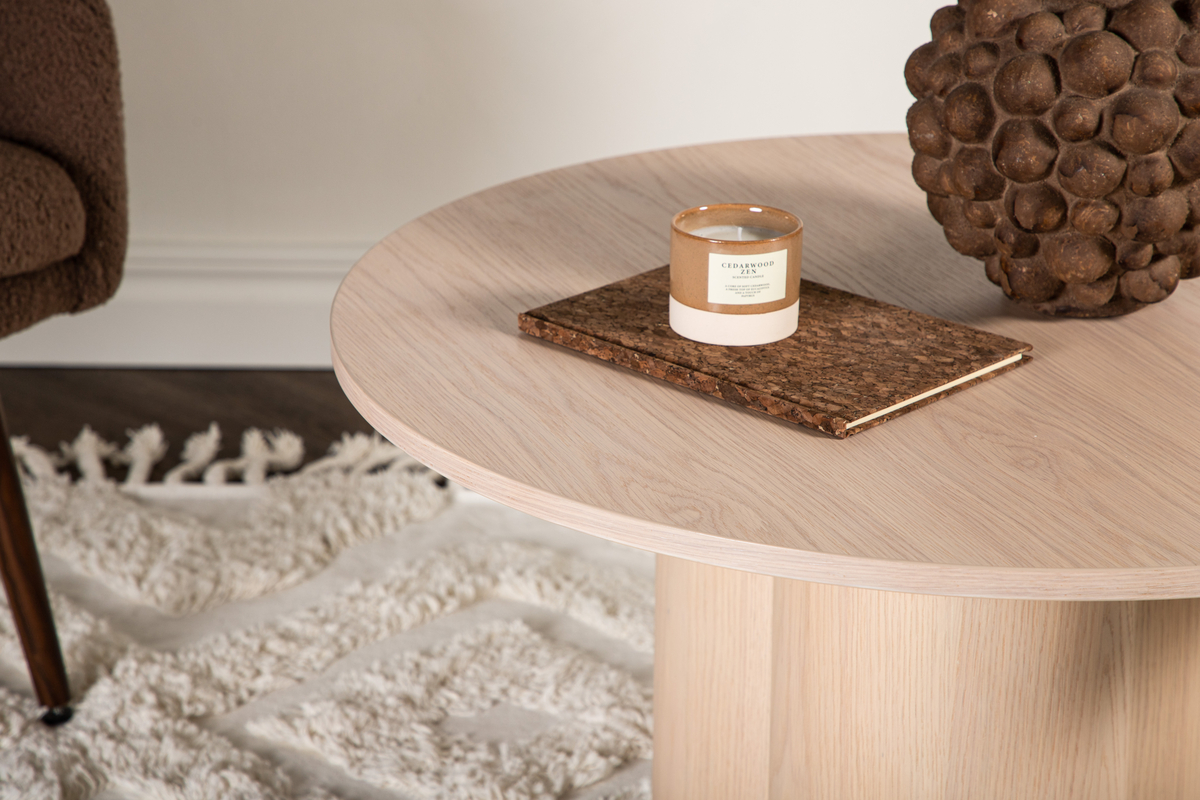 Salontafel 'Orsa' Rond 80cm - Natuurlijk
