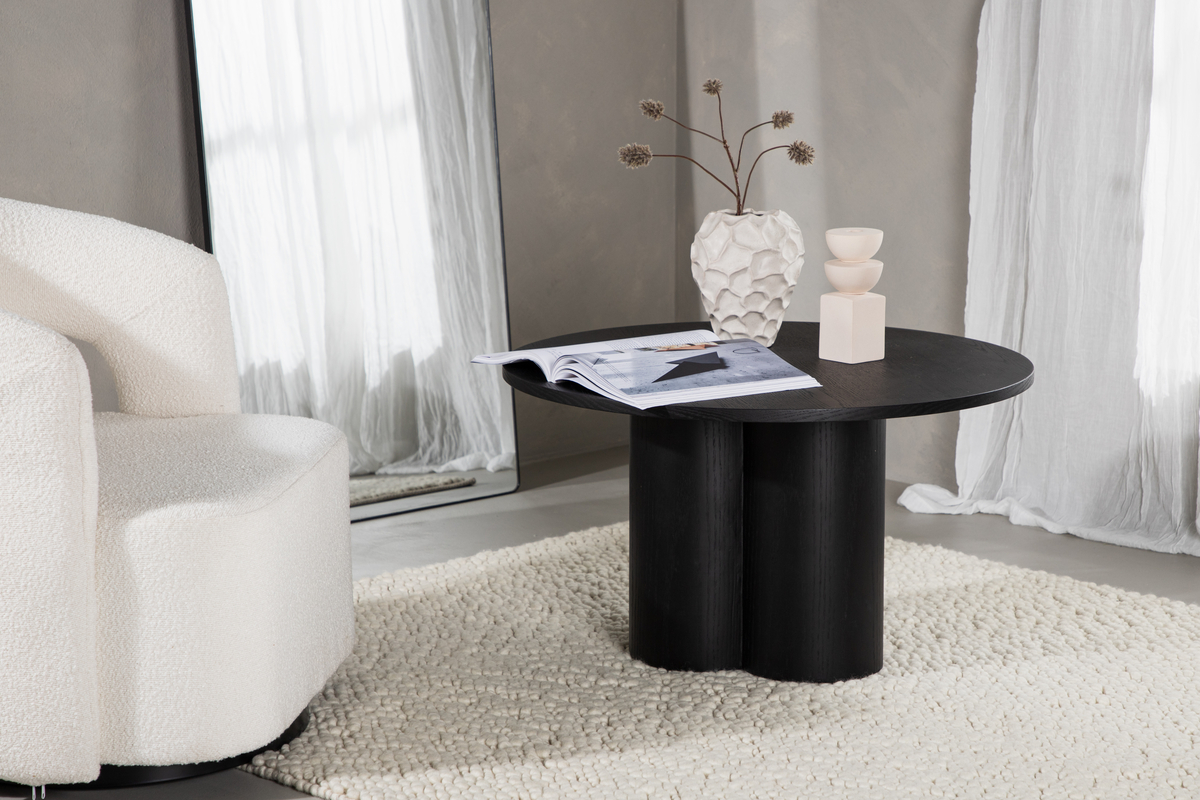 Salontafel 'Orsa' Rond 80cm - Zwart