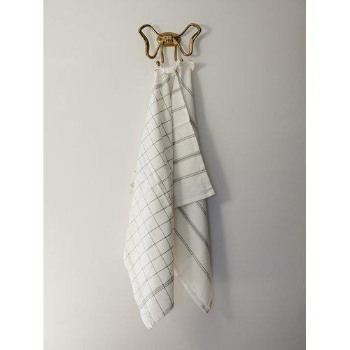Keukenhanddoek 'Erin' 50x70 - Beige/Wit