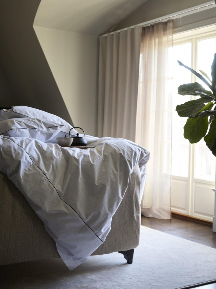 Beddenset 'Carlton' 220x220 - Wit