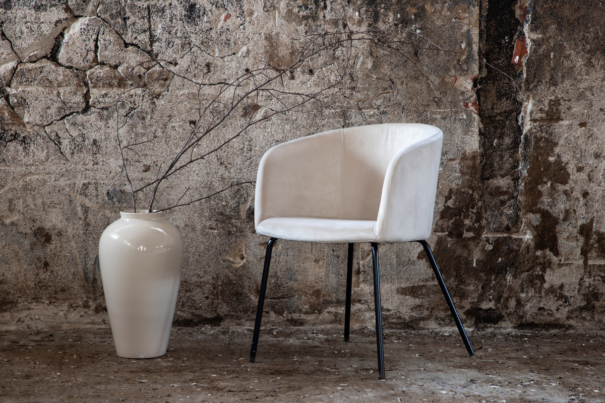 Stoel 'Astrid' - Beige/Zwart