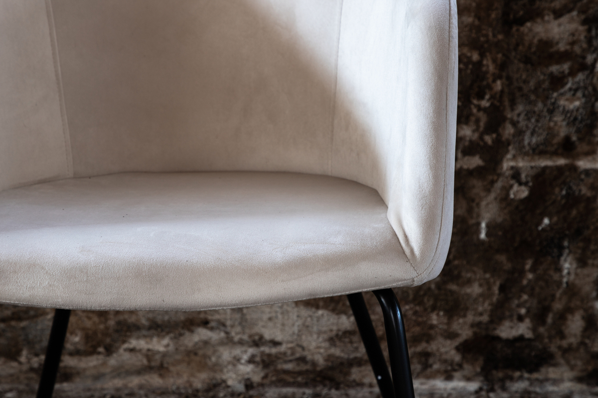 Stoel 'Astrid' - Beige/Zwart
