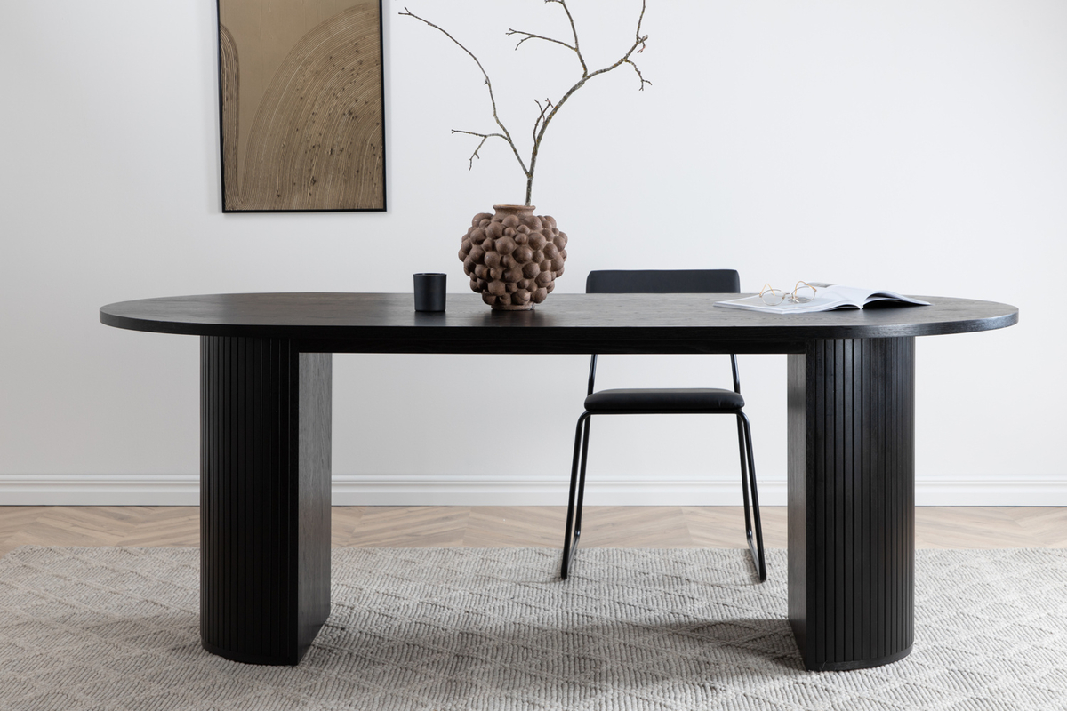 Eettafel 'Barkaby' 90x200cm - Zwart