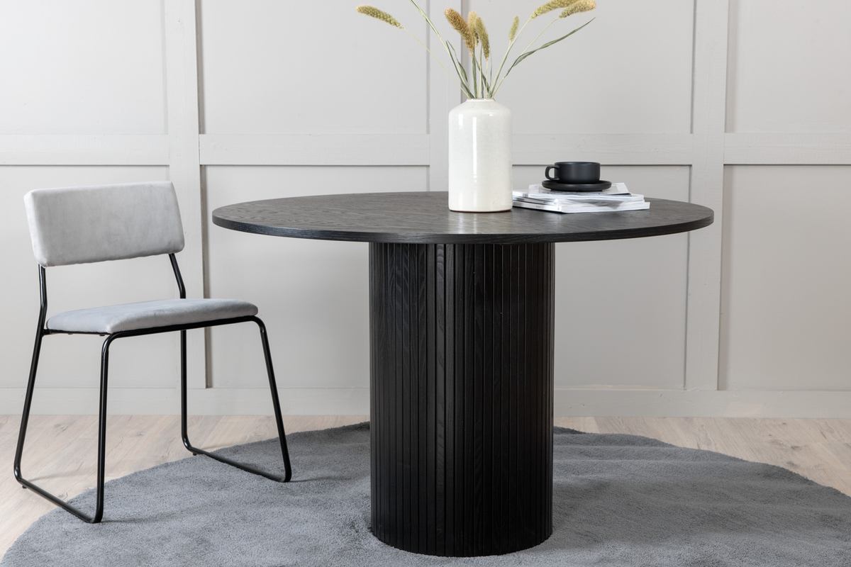 Eettafel 'Barkaby' Rond 110cm - Zwart