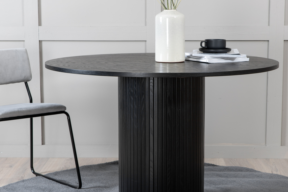 Eettafel 'Barkaby' Rond 110cm - Zwart