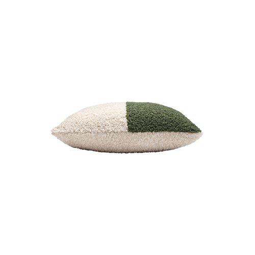Kussensloop 'Teddy' 45x45 - Groen/Wit