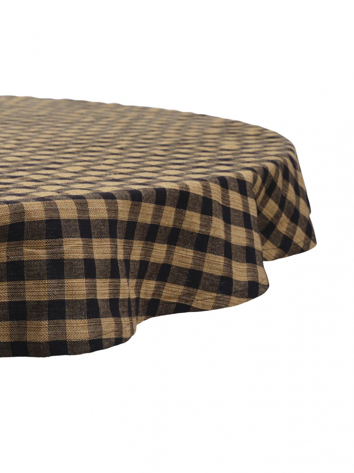 Tafelkleed 'Ava' Rond 180 - Bruin