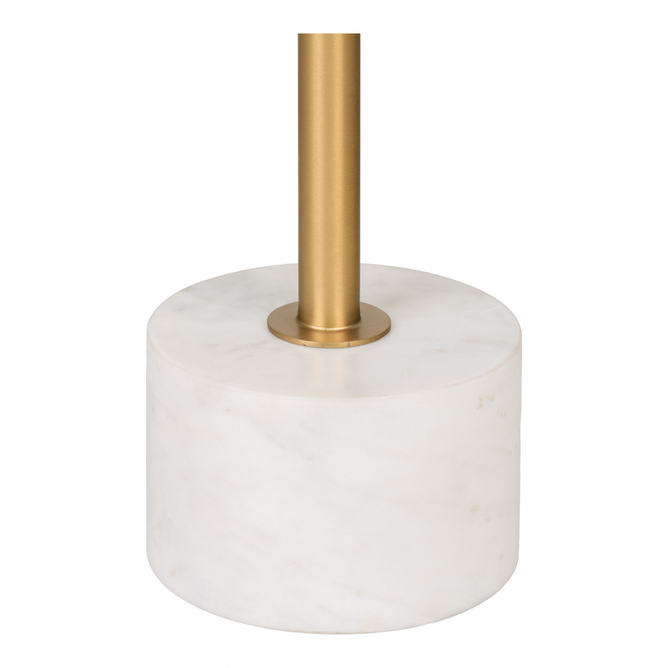 Bijzettafel 'Lecco' Rond 41cm - Marmer/Messing