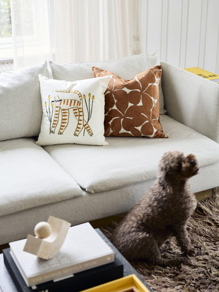 Kussenhoes 'Lilja' 45x45cm - Beige