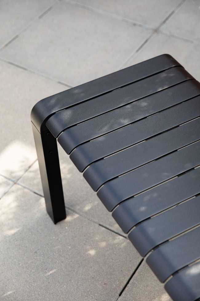 Tuinbank 'Vondel' 175x45cm - Zwart