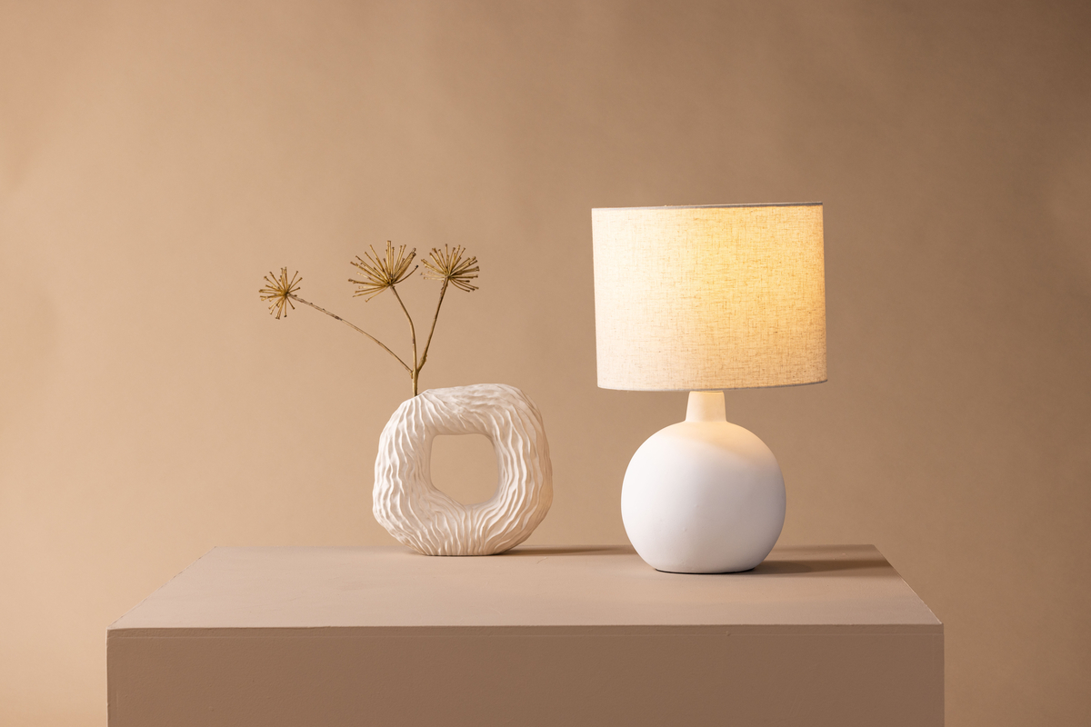 Tafellamp 'Tidaholm' - Beige