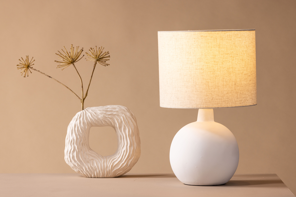 Tafellamp 'Tidaholm' - Beige