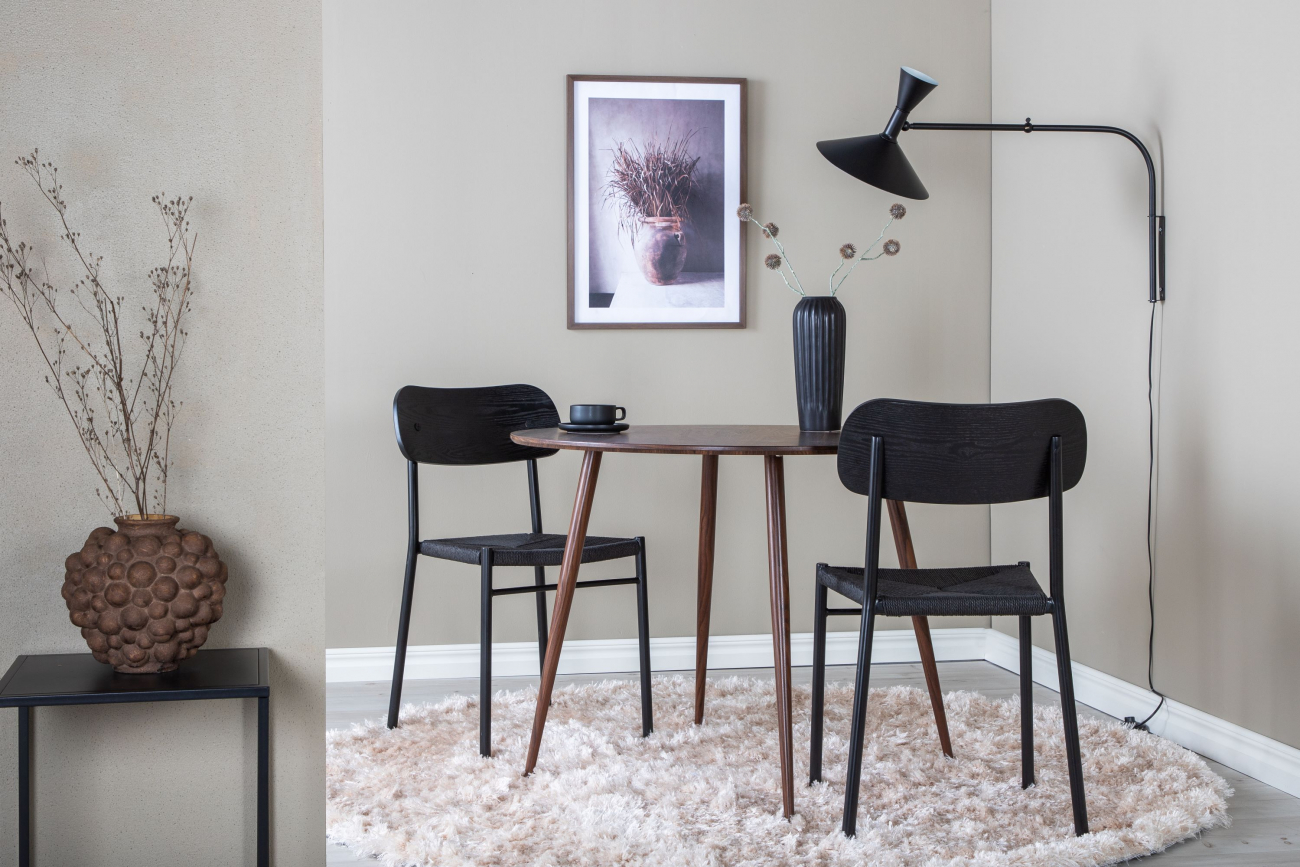 Eettafel 'Uddevalla' Rond 100cm - Notenhout