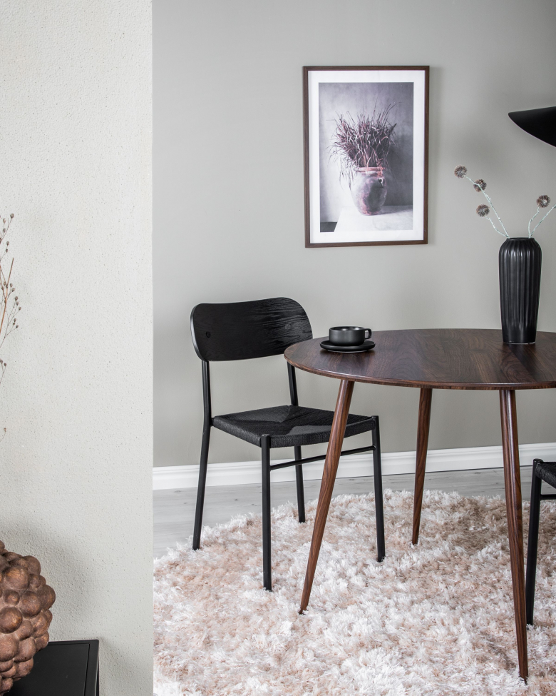 Eettafel 'Uddevalla' Rond 100cm - Notenhout