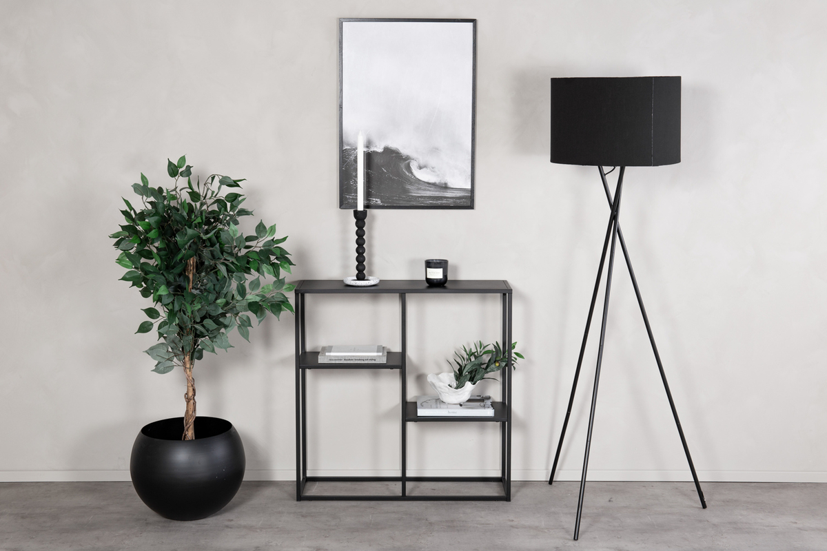 Plank 'Staal' 80x81cm - Zwart