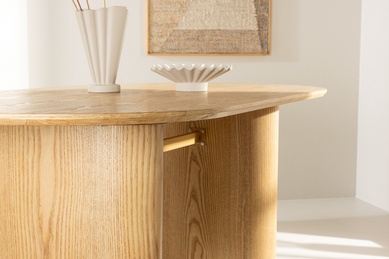 Eettafel 'Luleå' Ovaal 90x180cm- Natuur