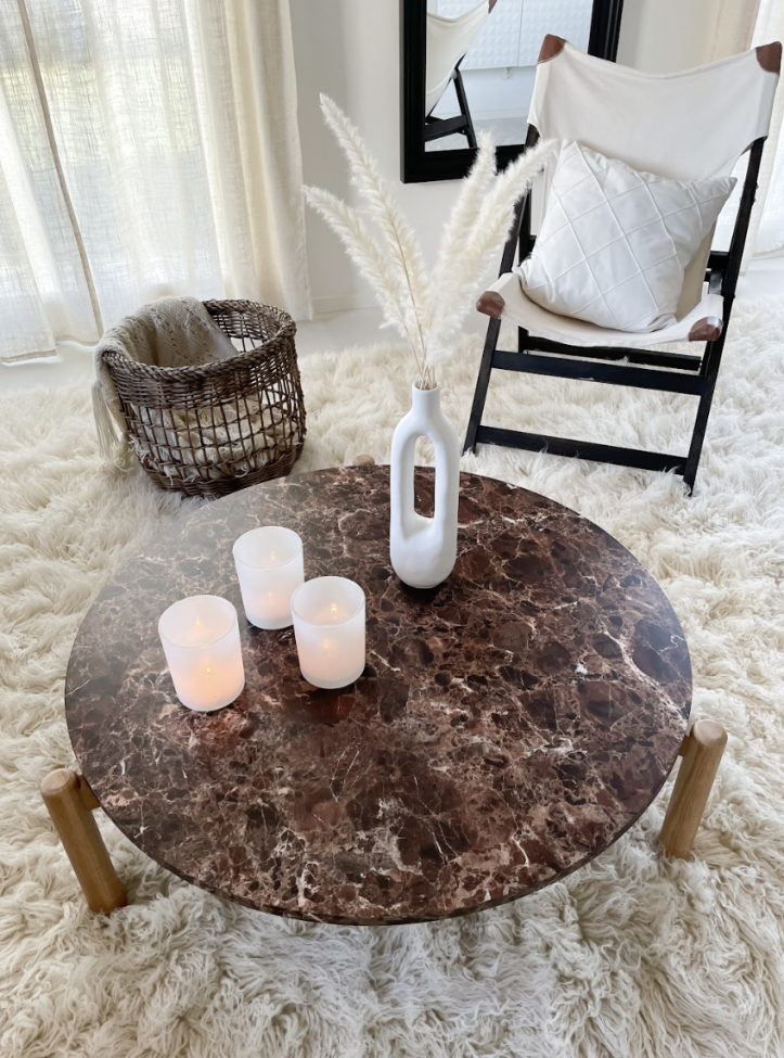 Salontafel 'Marble' L - Bruin