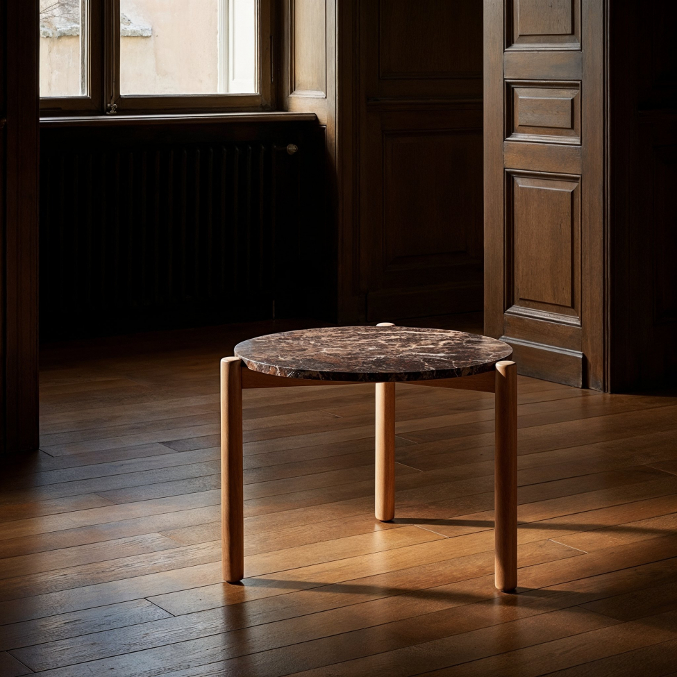 Salontafel 'Marble' S - Bruin