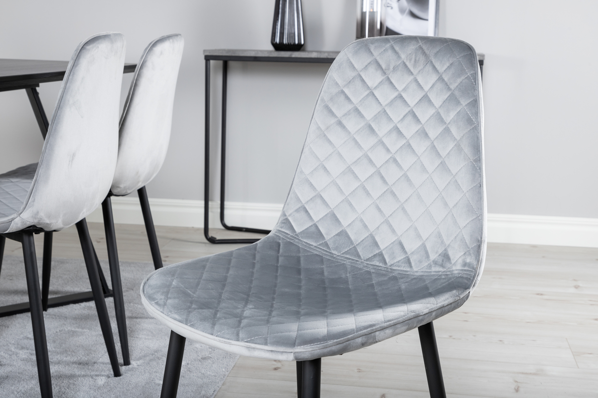 Stoel 'Eidsberg' Diamant - Grijs/Zwart