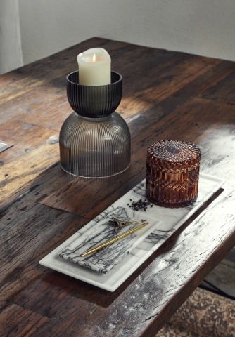 Eettafel 'Iron' 220x100cm - Gerecycled hout 