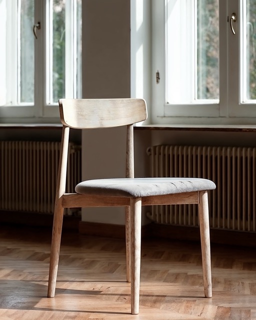 Stoel 'Ystad' - Wit eik/Grijs