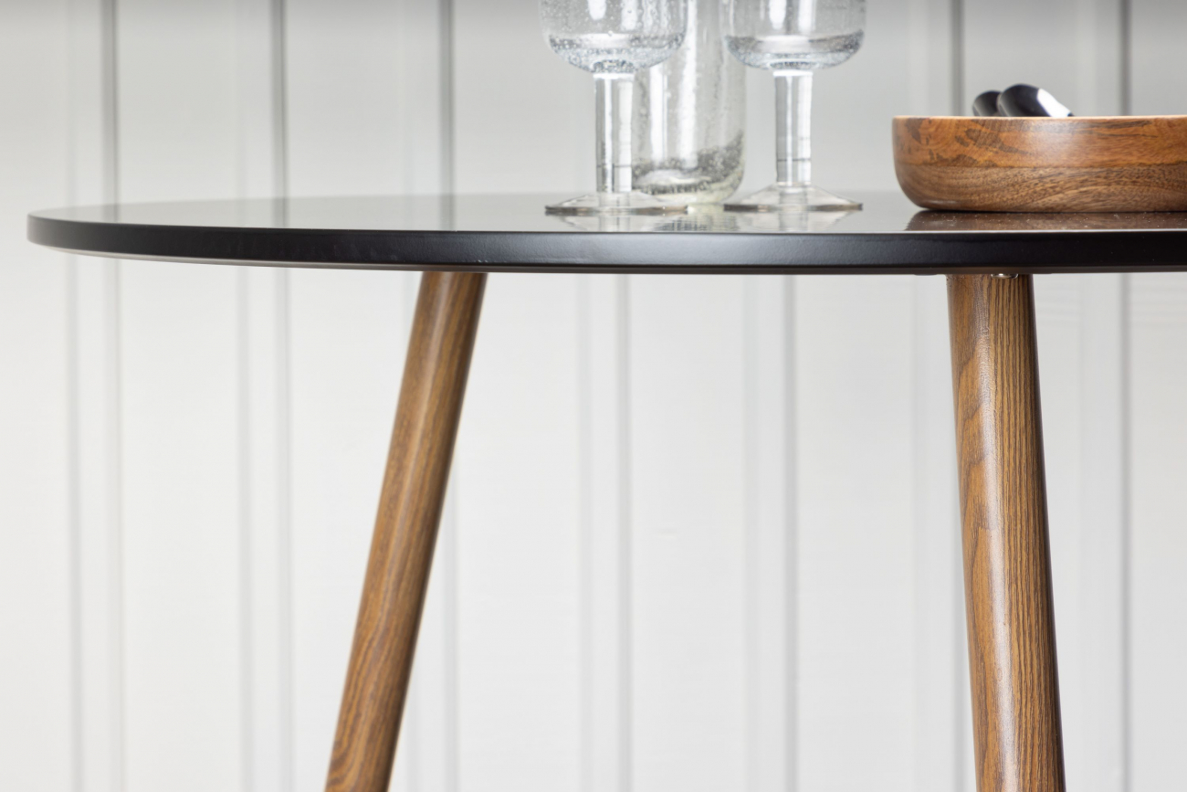Eettafel 'Palermo' Rond 90cm- Zwart