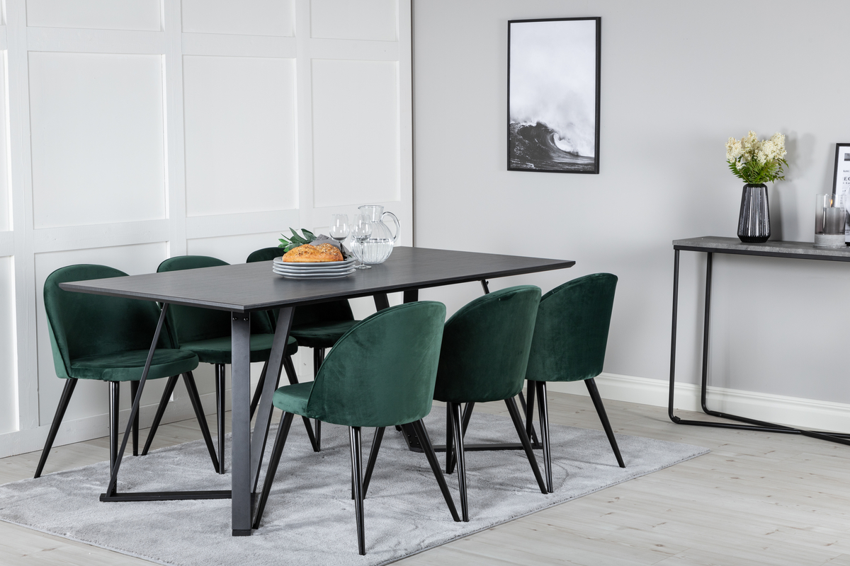 Stoel 'Elverum' - Groen/Zwart