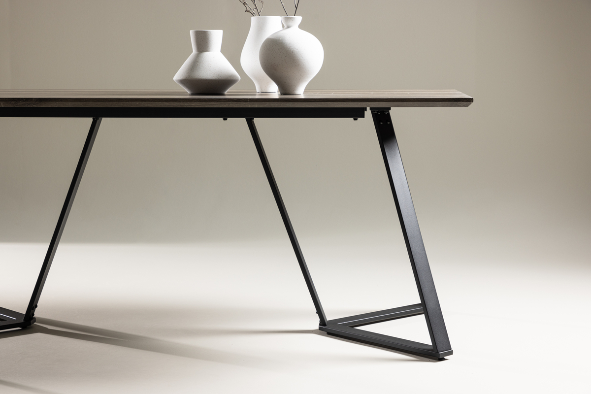 Eettafel 'Ekskogen' - Zwart/natuur