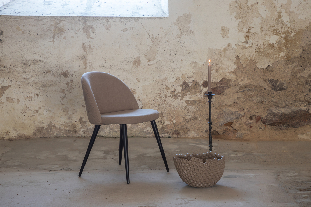 Stoel 'Elverum' - Beige linnen